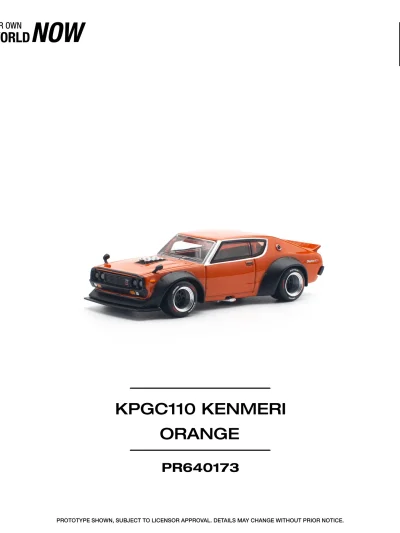 POPRACE 1:64 PR640173 NISSAN SKYLINE GT-R V8 DRIFT (KENMERI) ORANGE