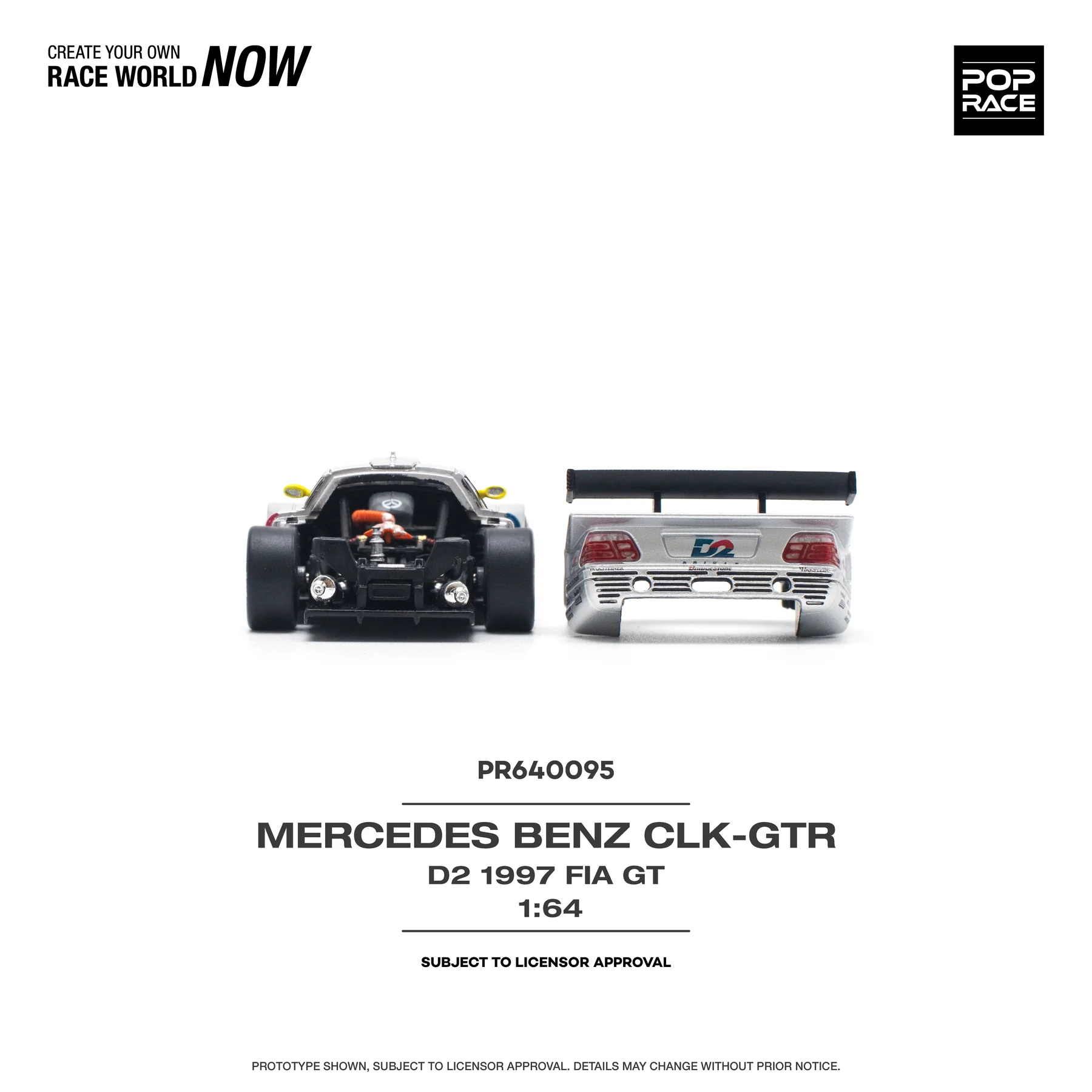 POPRACE 1:64 PR640095 MERCEDES-BENZ CLK AMG GTR 1997 FIA GT D2 PRIVAT - Image 8
