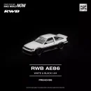 POP RACE 1:64 PR640496 RWB AE86 WHITE BLACK