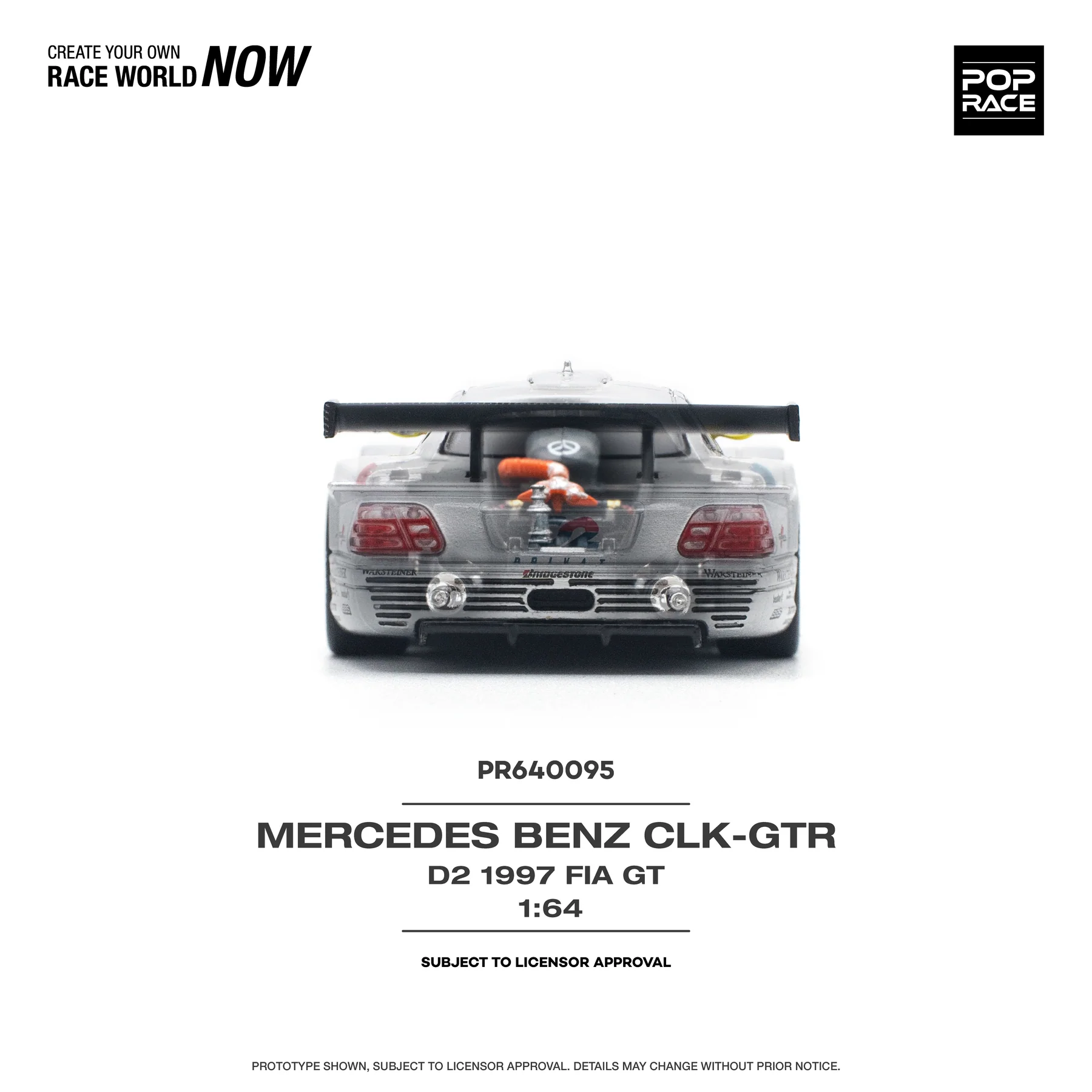 POPRACE 1:64 PR640095 MERCEDES-BENZ CLK AMG GTR 1997 FIA GT D2 PRIVAT - Image 5