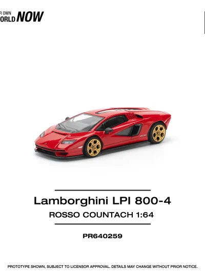 POPRACE 1:64 PR640259 Lamborghini Countach LPI:800 - Rosso