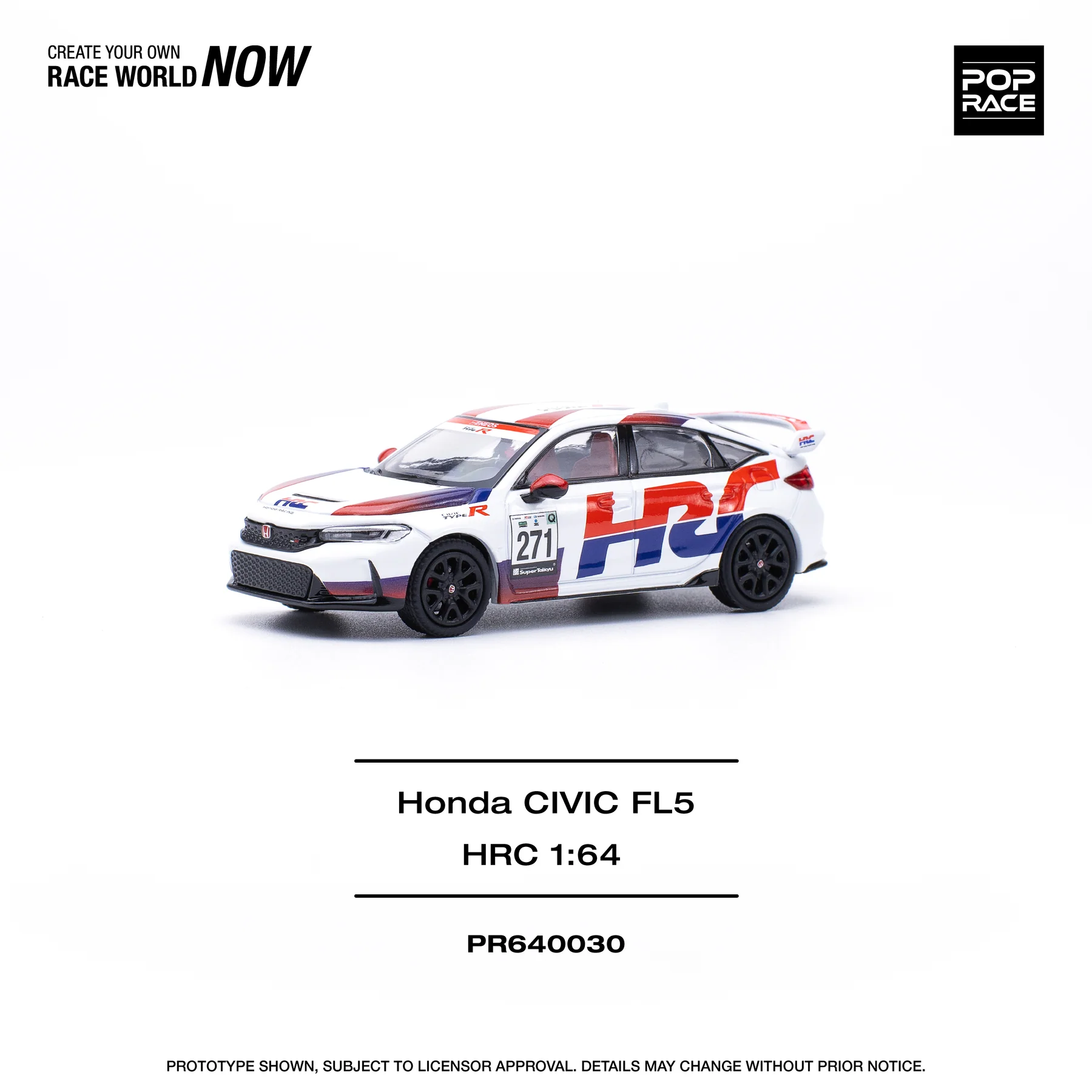 POPRACE 1:64 PR640030 HONDA CIVIC TYPE-R (FL5) TCR - HRC