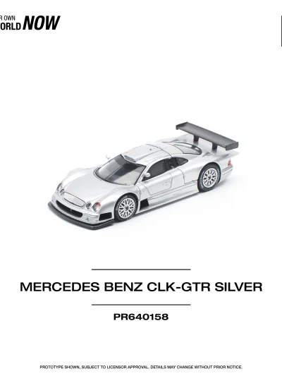 POPRACE 1:64 PR640158 MERCEDES-BENZ AMG CLK GTR - SILVER