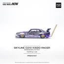 POPRACE 1:64 PR640107 SKYLINE C210 KAIDO RACER (BOSOZOKU STYLE) PURPLE CHROME/SILVER