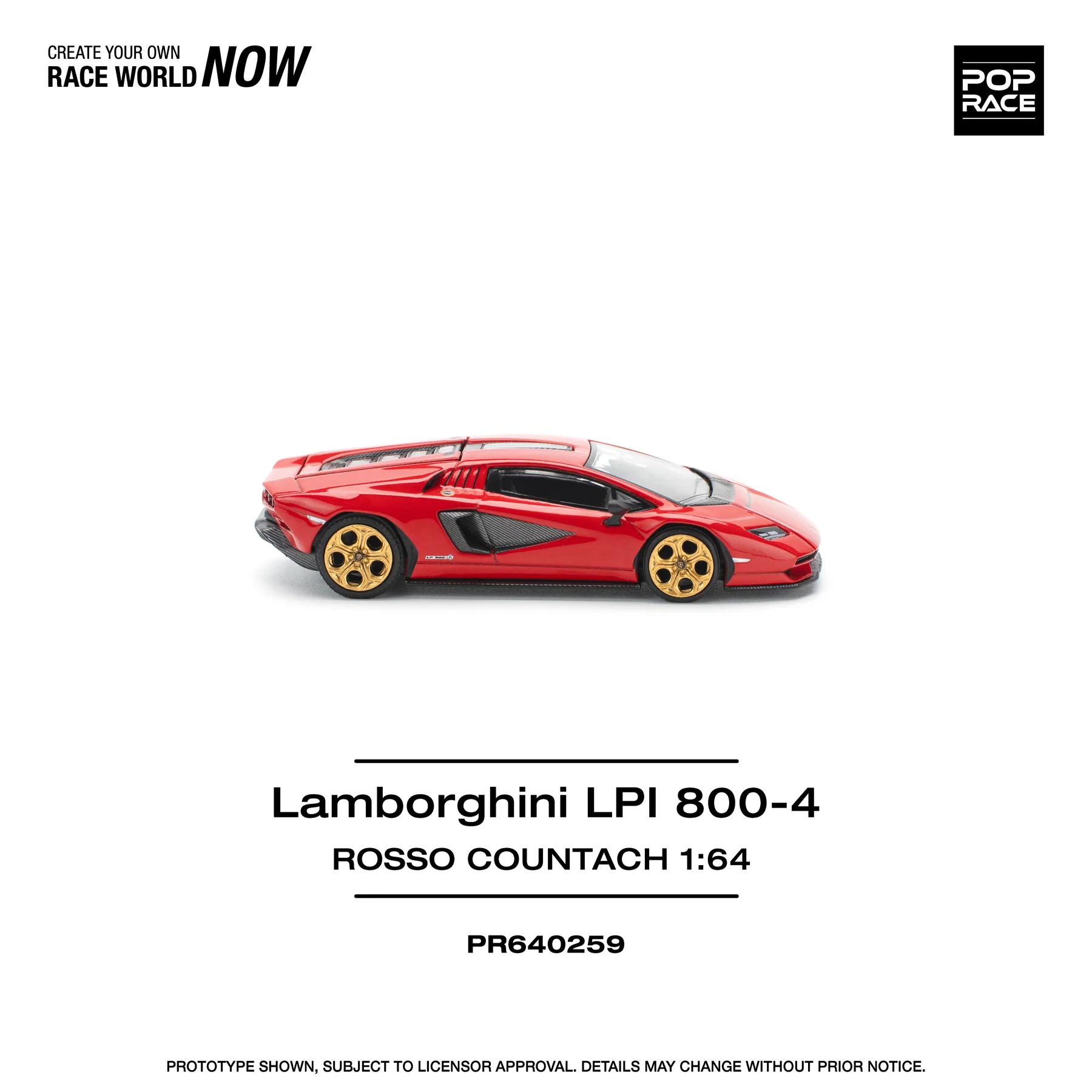 POPRACE 1:64 PR640259 Lamborghini Countach LPI:800 - Rosso - Image 2