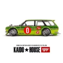 Kaido House X MINIGT KHMG164 Datsun KAIDO 510 Wagon OG Flo – Chrome Yellow